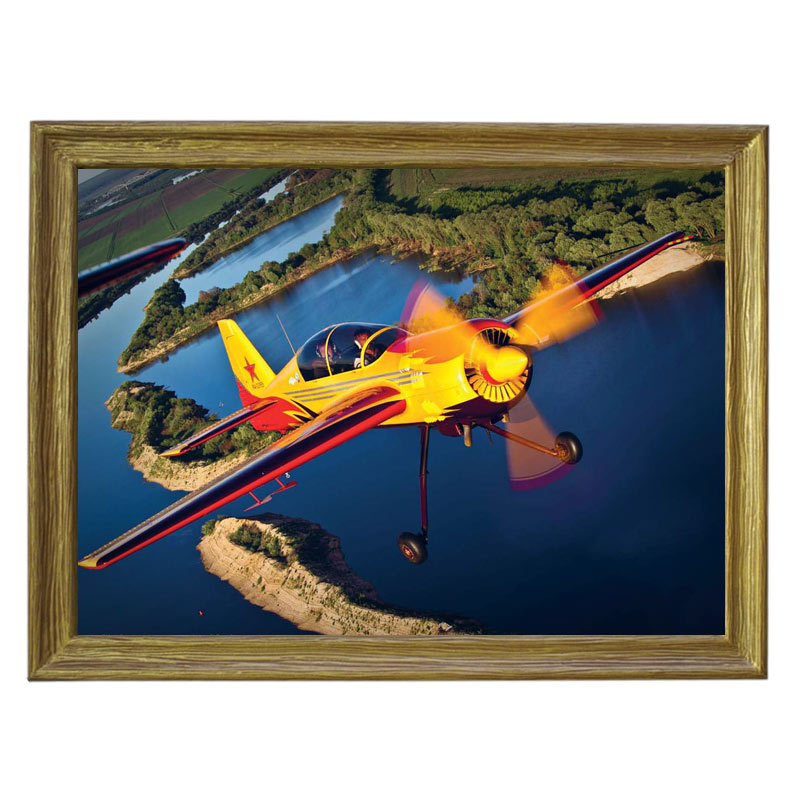 Картина обогреватель «Самолёт 1» в рамке ПВХ 70X90 см. (0.5 кВт.)